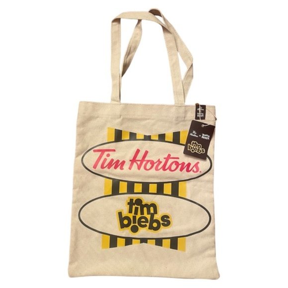 Tim Horton’s x Justin Bieber Tim Biebs Canvas Reusable Shopping Tote Bag - Picture 2 of 9